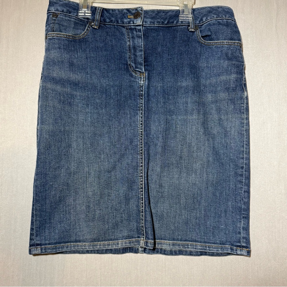 Talbots Classic Blue Denim Pencil Skirt size 8P